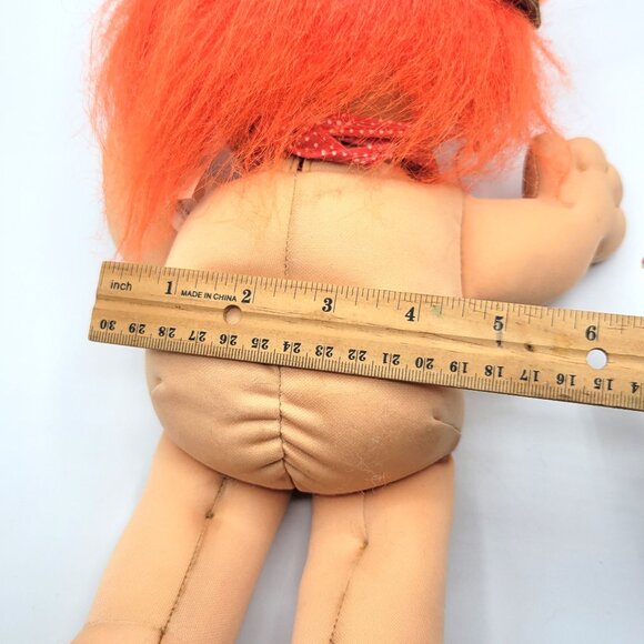 Russ Troll Doll 12" Cowboy Soft Body Doll Playsuit Hat Orange Hair Blue Eyes - Picture 5 of 10
